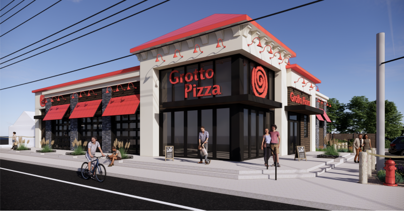 Dewey Beach commissioners voted unanimously Sept. 16 to approve a conditional-use permit and an application for restaurant permit of compliance to construct and operate a new Grotto Pizza on Coastal Highway, just across Read Avenue from the current restaurant, which will be demolished. FEARN-CLENDANIEL GRAPHIC